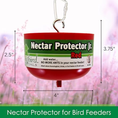 Songbird Essentials Nectar Protector Junior Bird Feeder Protection - Red