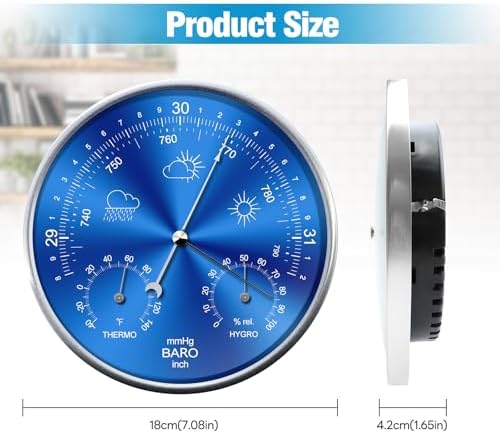 Wall Hanging 3 in 1 Barometer Weather Station