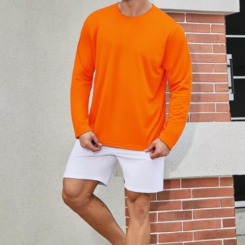 LeeHanTon Men's Sun Shirts Sun Protection Hoodie Shirt UPF 50+ Long Sleeve Work Athletic Shirt with Hooded for Fishing Hiking