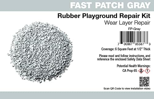 Poured-in-Place Surfacing Repair Kit Fix Rubber Playground (Gray, Standard)