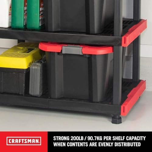 CX Craftsman 5-Tier Heavy Duty Plastic Storage Shelves, Garage Organization