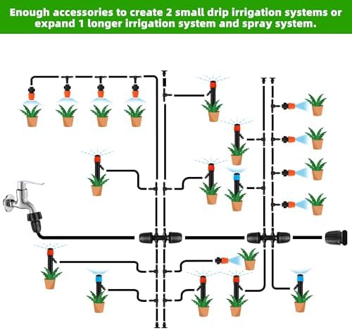 240FT DIY Automatic Drip Irrigation System Kit for Garden