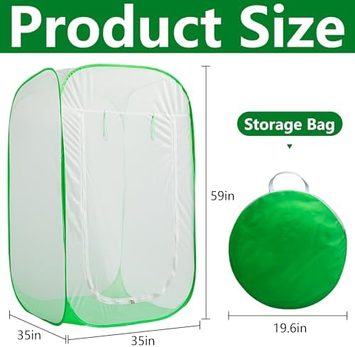 59"x35"x35" Pop Up Garden Mesh Plant Cover, Garden Netting Insect Enclosure