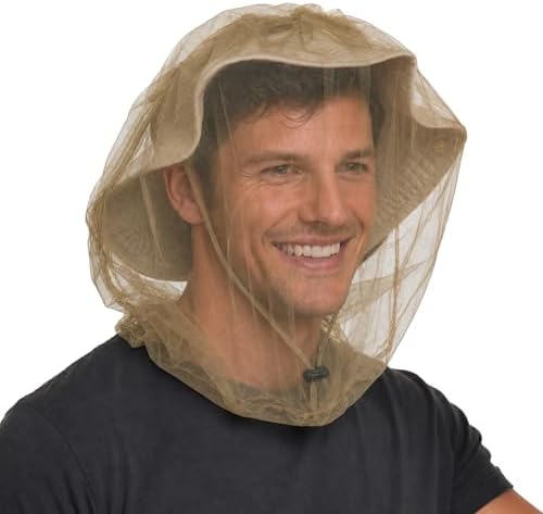 Mosquito Head Net Mesh Face Cover – Bug Face Netting Protection Against Gnats, Midges, Black Flies – Head Net for Men & Women, Hunting, Fishing, Camping, Gardening – No-See-Um Insect Netting