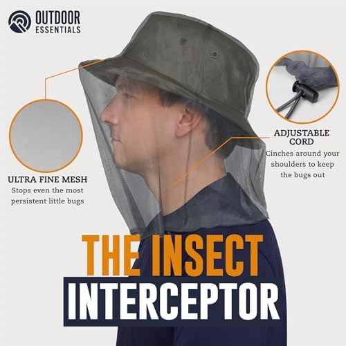 Mosquito Head Net Mesh Face Cover – Bug Face Netting Protection Against Gnats, Midges, Black Flies – Head Net for Men & Women, Hunting, Fishing, Camping, Gardening – No-See-Um Insect Netting