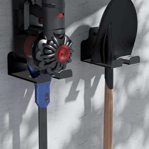 JNIHEEP Garage Organizer Trimmer Rack,Garden Power Tool Hanger,2 Pack,Black