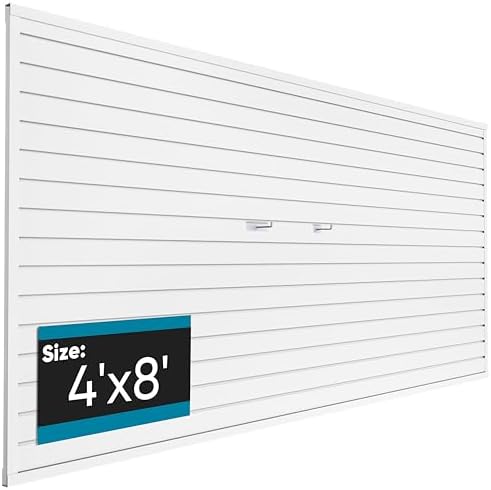 Brakki Slat Wall Paneling 4x8 Ft, Slatwall Garage Organizer Storage System