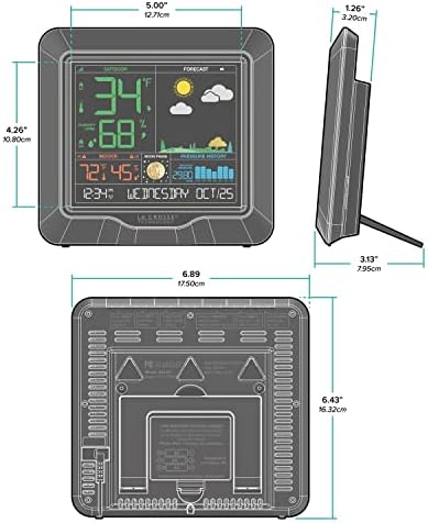 S84107 Wireless Color Forecast Station with Pressure & Atomic Time