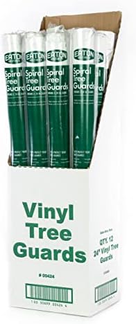 Eaton Brothers 36" Vinyl Tree Spirals, Four per Pack, Weather Resistant Tree Trunk Protector - Tree Trunk Wrap for Deer Protection - Tree Guards for Fruit Trees, Shrubs