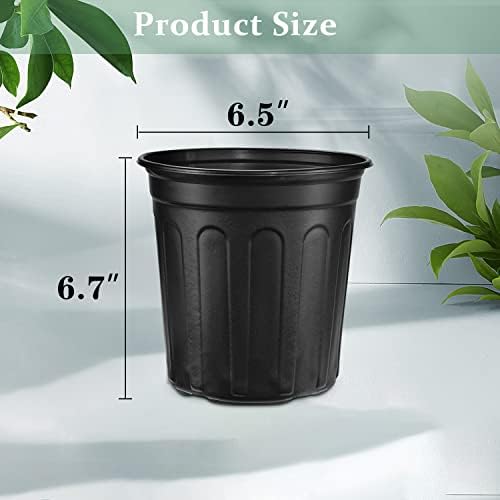 RAOOKIF 1 Gallon Pots for Plants, Flexible 1/2/3/5 Gallon Nursery Pots with Drainage, 1 Gallon Plastic Pots for Plants