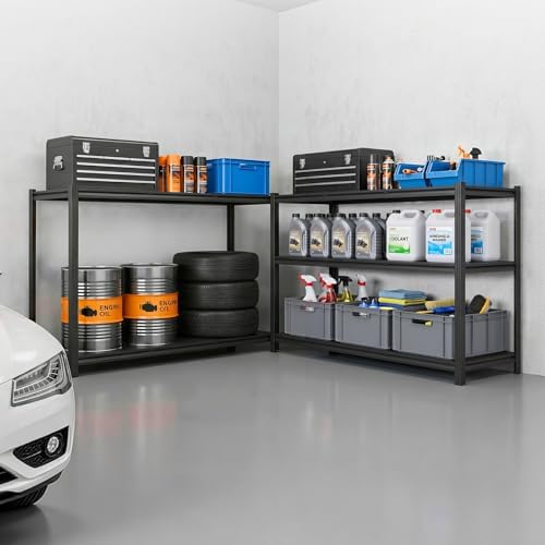 VEVOR Garage Shelving, 5-Tier Adjustable Storage Shelves, 3000 lbs Heavy Duty Garage Shelves, Metal Utility Rack Shelf for Garage Workshop Warehouse Basement, 59.49" W x 20.55" D x 71.38" H
