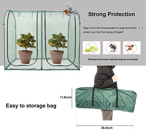 Poray Large Tunnel 73''x37''x61''Plant Netting Cover,5FT Tall Crop Cage Tomato Netting,Pest Guard Cover for Vegetables &Fruits,Durable Gardening Net for Plant and Animal