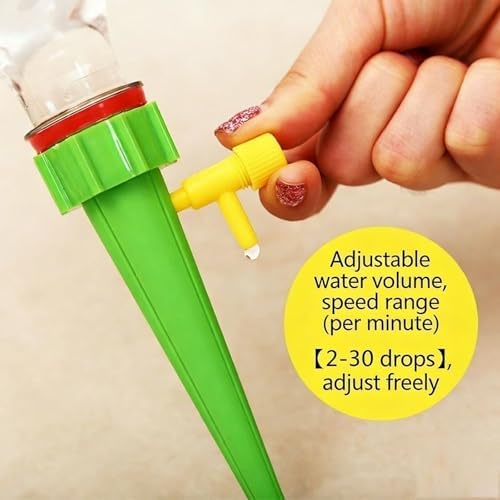 22pcs Plant Self Watering Insert Spikes Device Indoor,Automatic Water Control System with Slow Release Valve,Adjustable Water Volume Drip Irrigation Control System,Enjoy Your Vacation