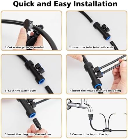 Drip Irrigation System 2 Ports - 360°Adjustable Garden Watering System