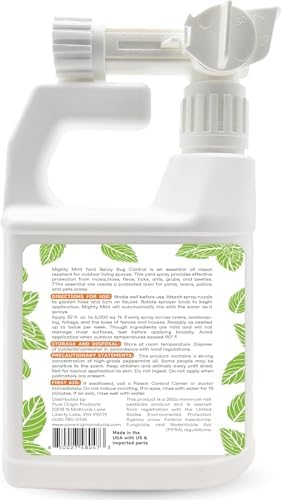 Mighty Mint Peppermint Oil Lawn & Yard Bug Control Spray, 32 oz, Pack of 2