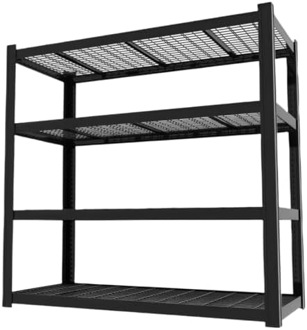 4-Tier Heavy Duty Garage Shelving, 8,000 lbs Capacity Adjustable Metal Storage Shelving Unit for Garage, Basement, Warehouse & Workshop, 71" W x 24" D x 71" H
