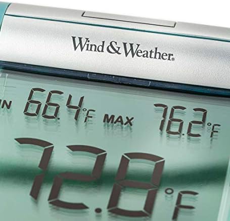 Easy-Read Outdoor Digital Window Thermometer with Min/Max Display, Weather-Resistant, Rotating Suction-Cup Mount, 4.25" W x 4" H, -4° to 140°F