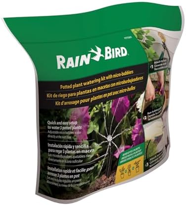 Rain Bird POTTEDKIT Drip Irrigation Kit, Full Circle, 1/4"