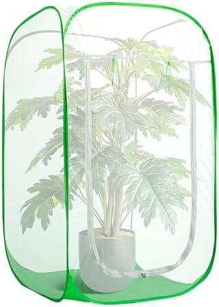 48" x 28" x 28" Pop Up Garden Mesh Plant Cover, Plant Protectors Mesh Plant Enclosure, Garden Net Cage Pest Protection Guard Tent with Storage Bag for Protect Plant Vegetable Fruit from Birds Insects