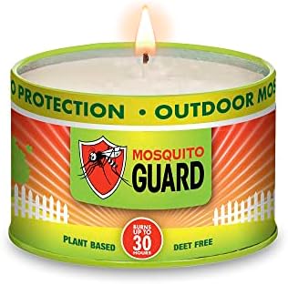 Mosquito Guard 12oz Mosquito Repellent Outdoor Patio Candle - Burns 35 Hours - Citronella Candles Outdoor Mosquito Repellent Indoors - Natural Mosquito Candles for Outside - Bug Repellent Candle