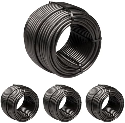 Rain Bird T22-100S Drip Irrigation 1/4" Blank Distribution Tubing, 100' Roll, Black (Pack of 4)