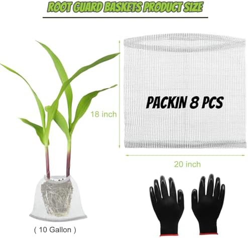 8 Pcs Gopher Baskets 10 Gallon Root Guard Proof Stainless Wire Steel Trap