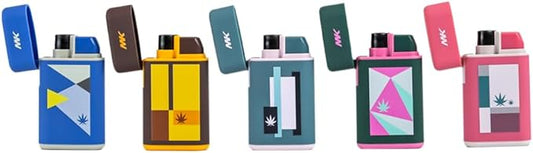 MK Lighter 5-Pack Torch Flame Pocket Lighters, Refillable and Multipurpose, Ideal for Candles, BBQ, Camping, and Everyday Use (Dimensional-5PC)