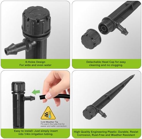 60pcs Drip Irrigation Emitters Irrigation Drippers Adjustbale Drip Emitters
