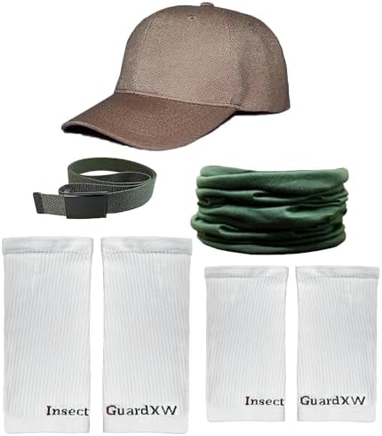 Tick Gaiters - Permethrin Treated, Ticks, Mosquitoes, Flies & More Insect Repellent, Unisex Adult, (Green/White/Khaki XW) Complete Package 1