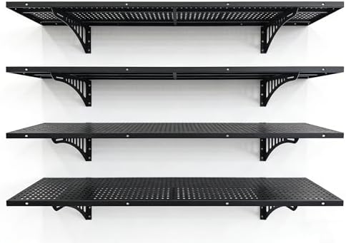 4 Pack Heavy Duty Garage Wall Shelving 45.3 x 16.5 Inch