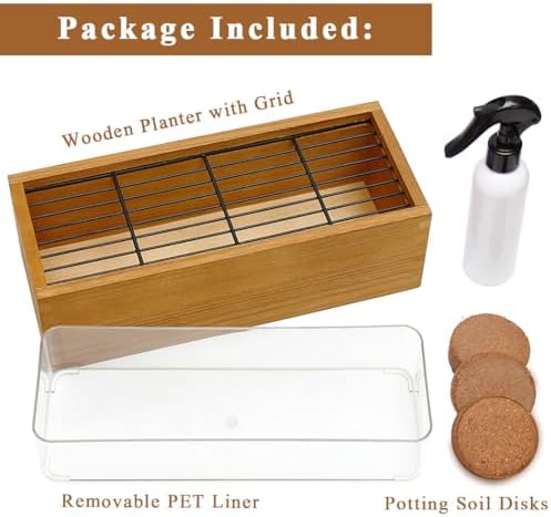 Wooden Cat Grass Planter (no Seeds Included) Anti Digging Design