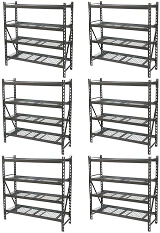 Ironton 4-Tier Storage Shelving, 6-Pk., 77in.W x 72in.H x 24in.D