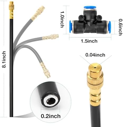 MIXC 50Ft 1/4" Drip Irrigation System,2026-Upgrade Garden Irrigation Kit with 12pcs Adjustable Copper Nozzles,Automatic Atomizing Watering System for Outdoor Plants,Raised Bed,Yard,Potted Plant,Lawn