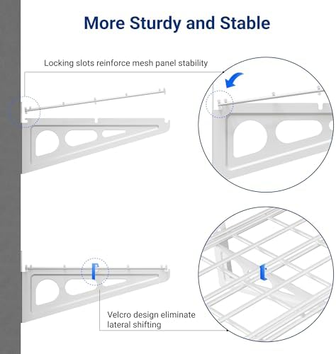 FLEXIMOUNTS 12-inch-by-72-inch Wall Shelf Garage Storage Rack Wall Mounted Floating Shelves,1x6ft,White, 2-Pack, Classic Series