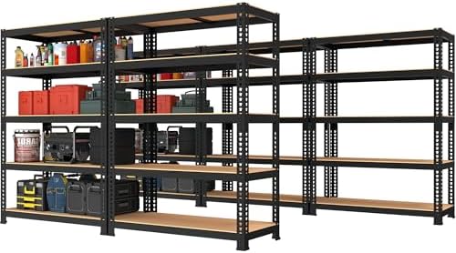 PrimeZone 71" H Heavy Duty Storage Shelves, 5 Tier Garage Shelving Unit