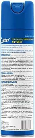Cutter Backwoods High DEET Insect Repellent 11 oz, Aerosol, with 40% DEET