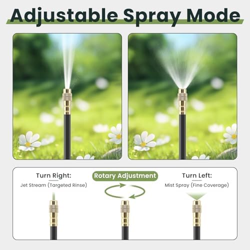100FT Automatic Drip Irrigation Kits with Water Timer 360° Bendable Spray
