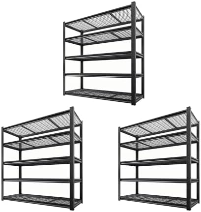 5-Tier Heavy Duty Garage Shelving, 5,000 lbs Capacity Adjustable Metal Storage Shelving Unit for Garage, Basement, Warehouse & Workshop, 55" W x 24" D x 84" H
