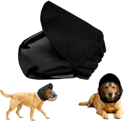 Dog Outdoor Protection Mask, Breathable Adjustable Mesh Head Guard for Small and Medium Dogs, Face Cover for Hiking, Camping and Travel