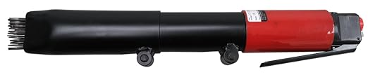 CS Unitec | 121.2099 Basic Kit | Heavy-Duty Inline-Grip Needle Scaler. Air-Powered, 19-Needle Scaler for Cleaning Weld Seams, Texturing Concrete, and Removing Coatings and Corrosion – Made in England