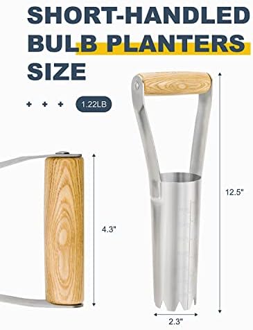 6 Inch Grass Plug Planter, Pro Plugger with Depth Marker & Sharp Teeth