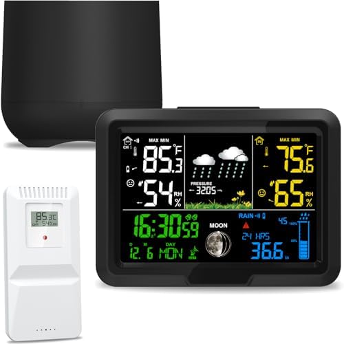 Digital Indoor Outdoor Wireless Remote Sensor, High Precision Temperature and Humidity Meters, Sutible for Weather Station with Rain Gauge : 5087-3, 5065-3A, and 5065-3S