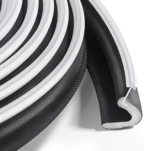 Litaibai Kerf Weather Stripping Door Seal for Exterior Doors, Black, 26 ft