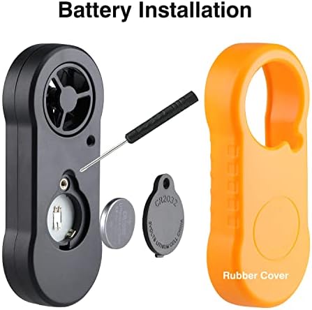 Digital Wind Speed Meter Anemometer Handheld Wind Gauges Air Flow Velocity Meter for Measuring Wind Chill Temperature Speed, Wind Meter Thermometer Gauge for Shooting Windsurfing Fishing Hunting