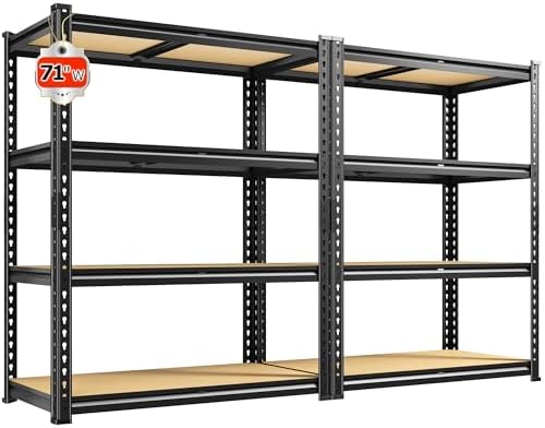 DurayLoly Set of 2 Adjustable Storage Shelves for Garage Pantry Kitchen