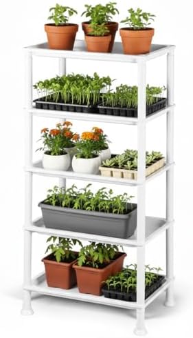 RooTrimmer 5-Tier Seed Starter Trays,Plant Stand,Bottom-Watering Design