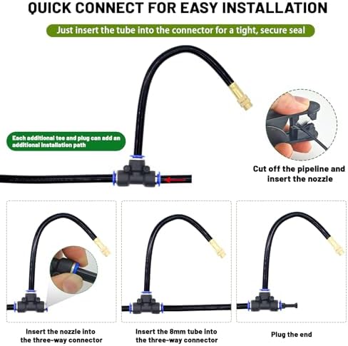 Thiswing 360° Adjustable Drip Irrigation System with 40 Nozzles