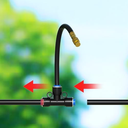 MIXC 360° Drip Irrigation Misting Copper Nozzles for 1/4" Irrigation Tubing