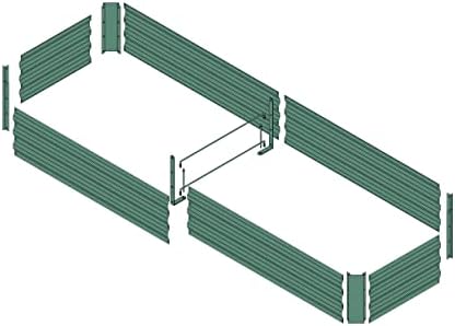8x2x1ft Green Metal Raised Garden Bed Kit, Galvanized Outdoor Planter Box for Vegetables, Flowers, Herbs, and Succulents,120 Gallon Capacity