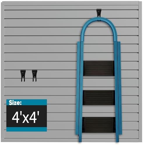 Brakki Slat Wall Paneling 4x4 Ft, Slatwall Garage Organizer Storage System